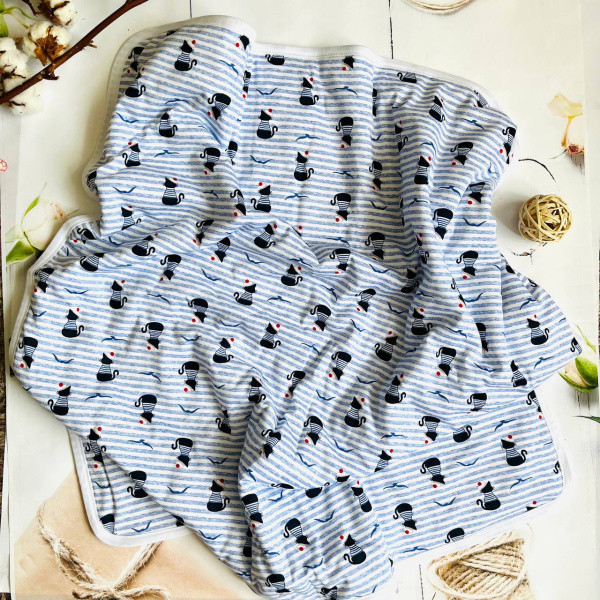 Плед детский из натурального хлопка Bebika (13/17-15), р-р 90х90 см